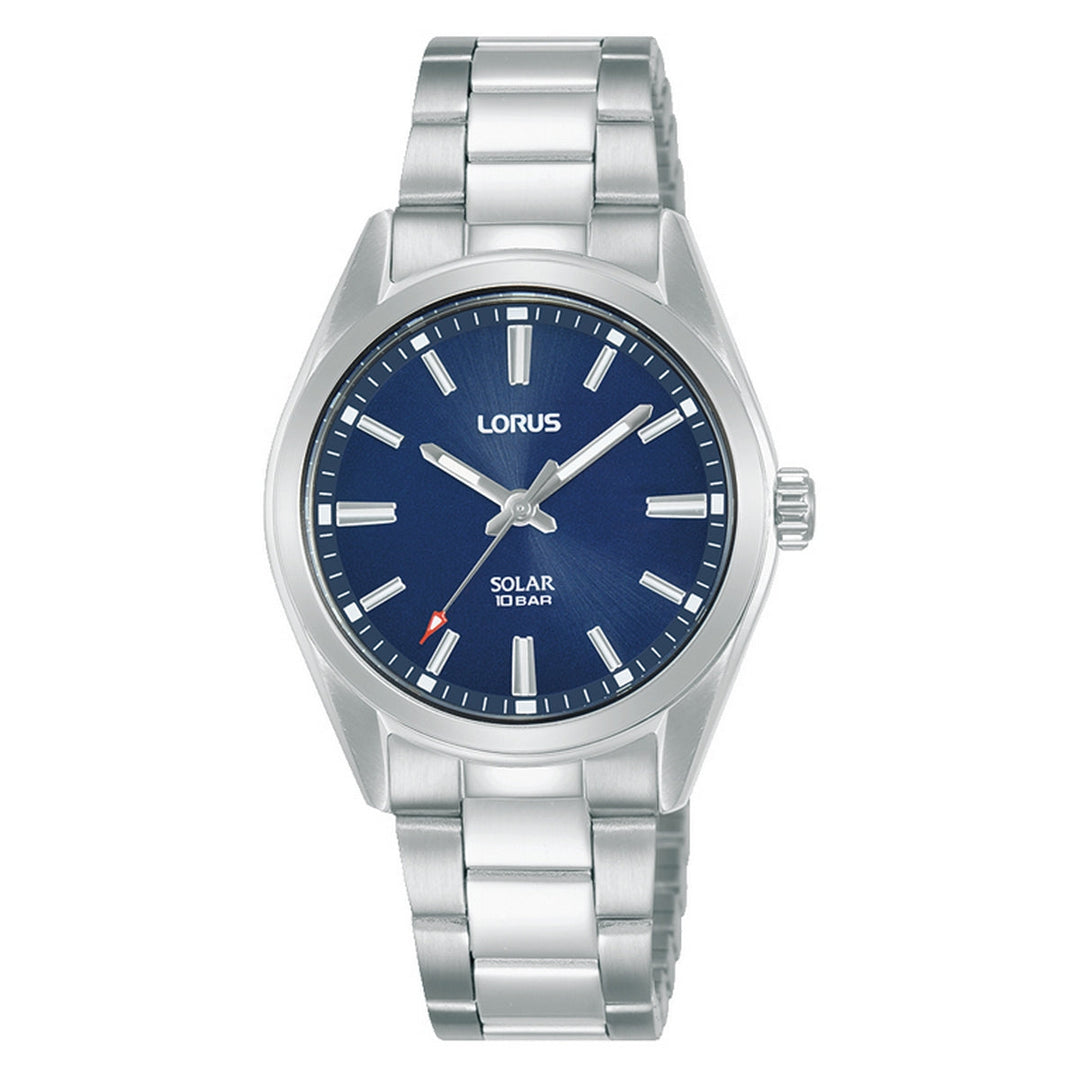 lorus solar ladies stainless steel blue dial bracelet watch Egans Jewellers